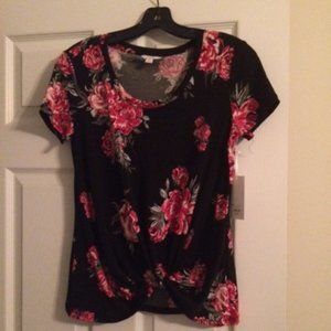 Black and pink floral Candies top tags on